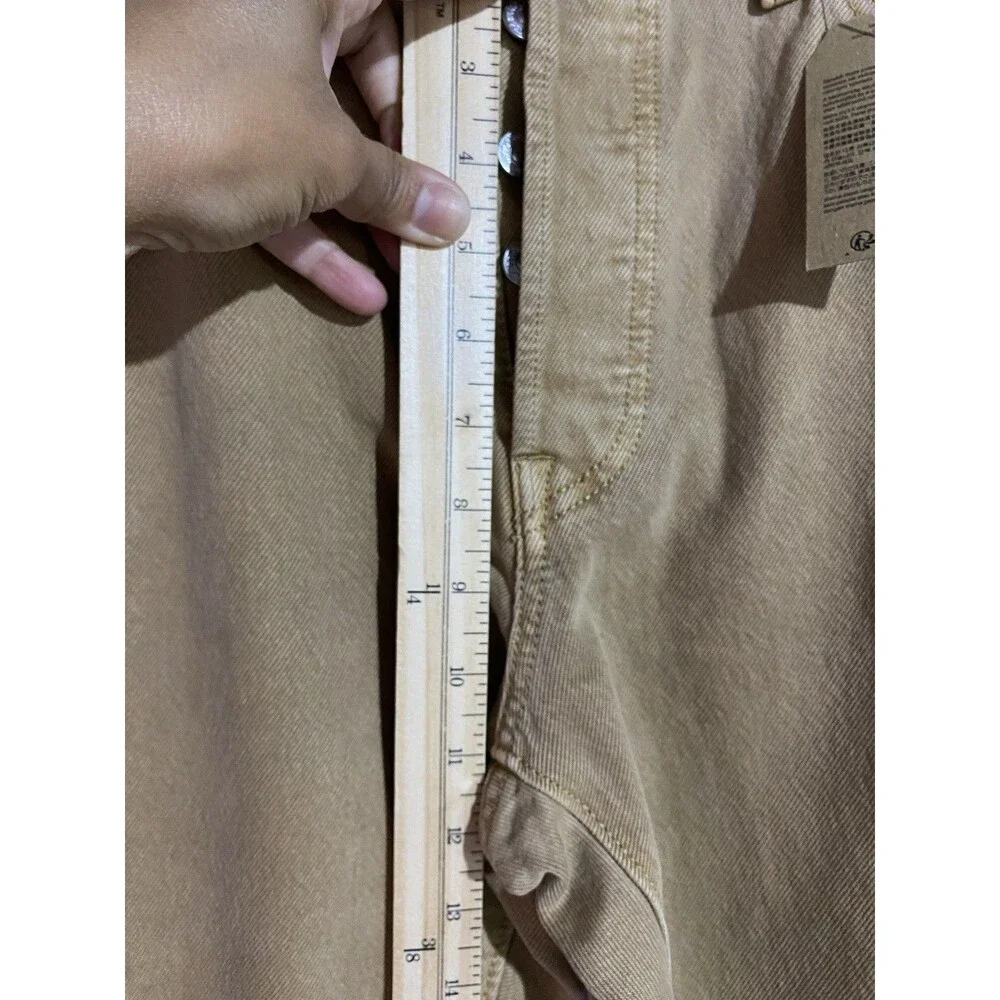 Levis 501 Jeans Mens 29x30 Original‎ Button Fly Mustard Brown Straight Cowboy